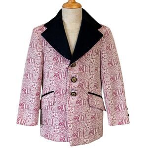 VINTAGE Boys Pink & Navy AFTER SIX 1970s Tuxedo Jacket